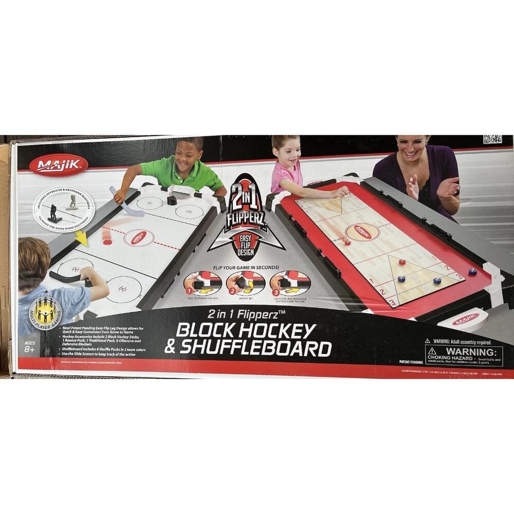 Majik 2-in-1 Flipperz Block Hockey & Shuffleboard Indoor Game